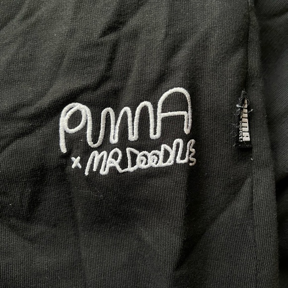PUMA Mens Pants | x MR. DOODLE Sweatpants Puma Black - Picture 2 of 7